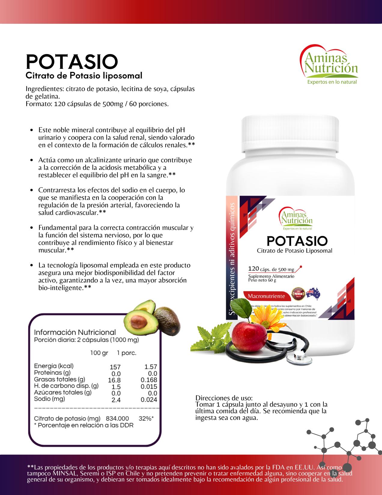 Ficha Potasio — Citrato Liposomal