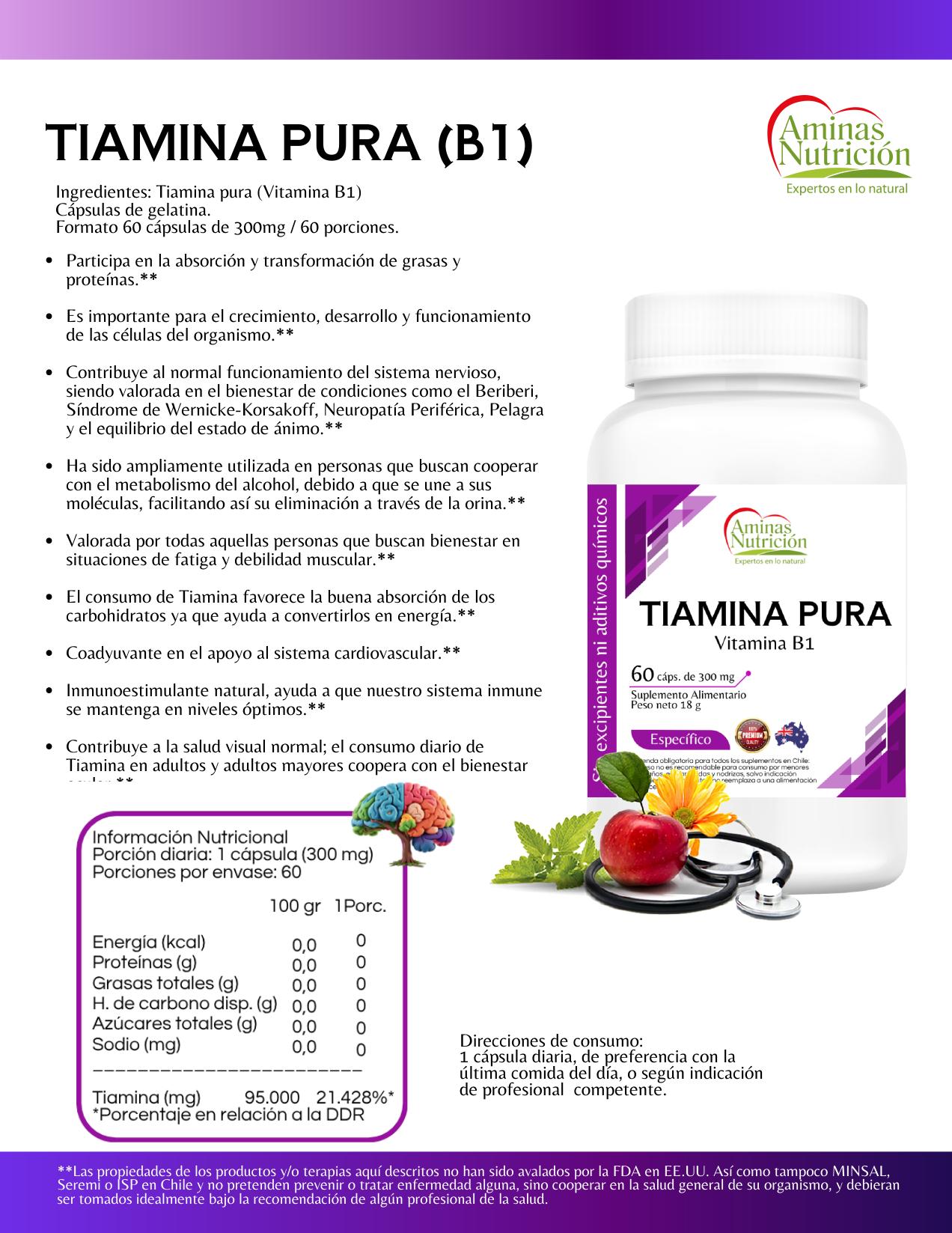 Ficha Tiamina Pura (B1)