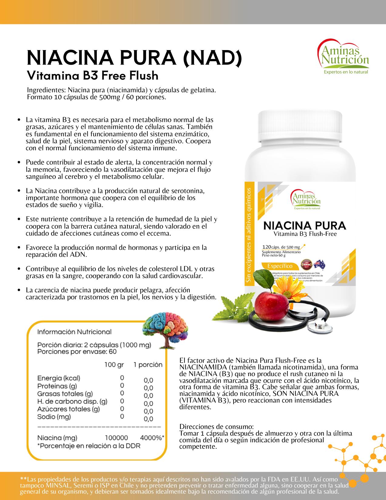Ficha Niacina Pura (NAD) — Vitamina B3